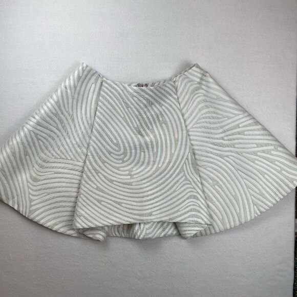 Opening Ceremony Light Grey Dimension  Cascade Fingerprint Skirt Party-4 - Picture 3 of 13